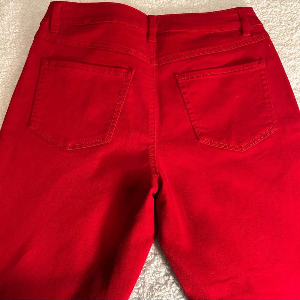d. jeans Women's Vibrant Red Pants NWOT Size 10 - Picture 9 of 15